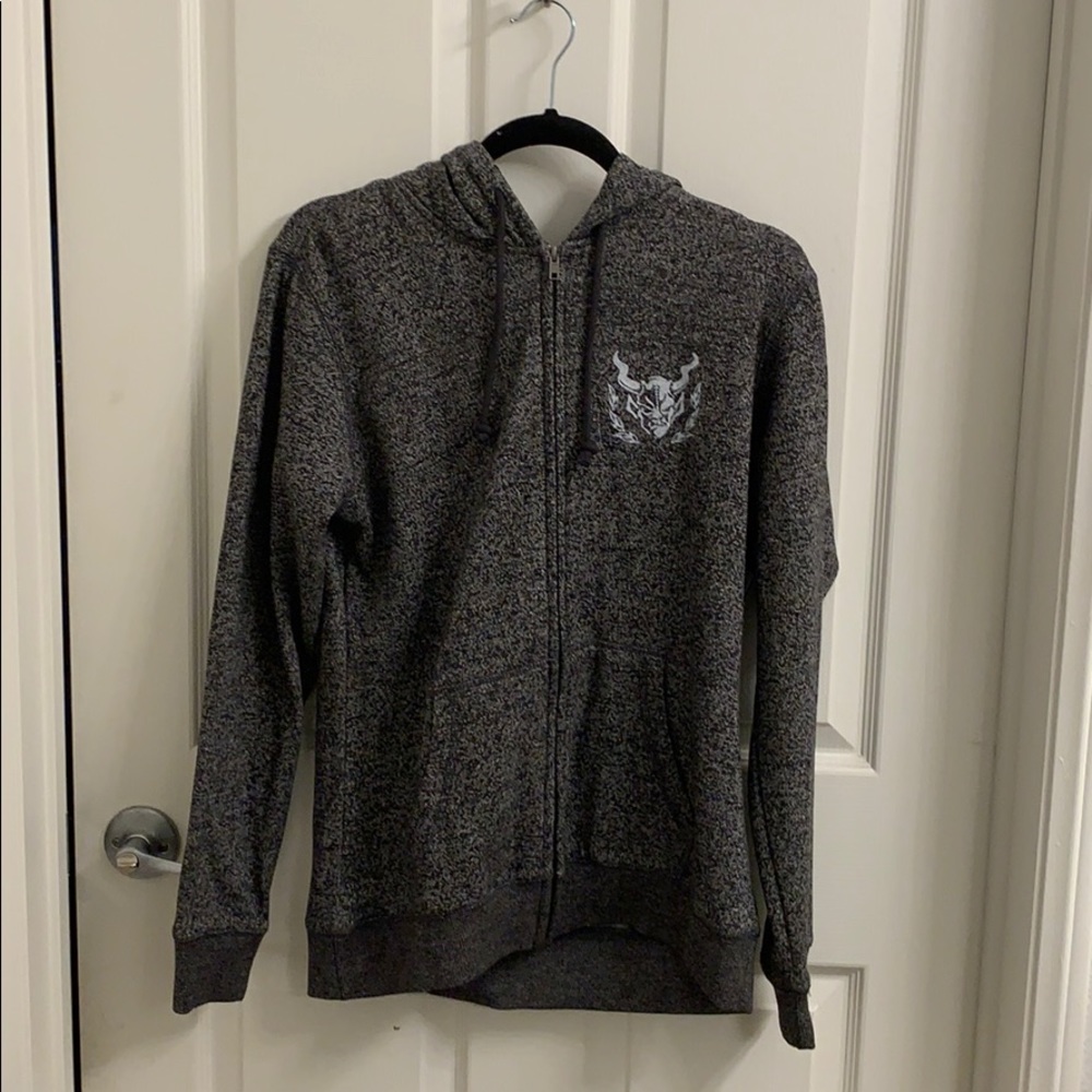 Hooded zip up sweatshirt